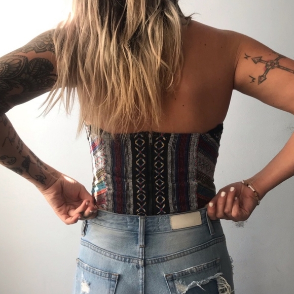 Staring at Stars Strapless Woven Bodice Top - Picture 2 of 10